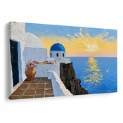 Slika grška cerkev nad morjem - 60x40
