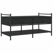 Stolić za kavu crni 99x50x50 cm od konstruiranog drva