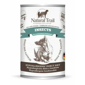 slomart NATURAL TRAIL Hrana za pse z insekti - mokra hrana 350g, brez soje, glutena in umetnih barvil, primerna za vse pasme