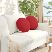 Jastucici za sjedenje 2 pcs Crvena O40 x 13 cm tkanina