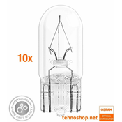 Osram 10x ŽARNICA W3W 2821 ORIGINAL 12V W2.1X9.5d 2BL UNV1