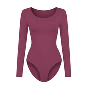 cfab Oblikovanje postave Longsleeve Sculpting Bodysuit with Slip mauve
