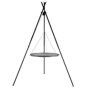 Cook King Trinožni žar "TIPI" (210 cm) z 50 cm rešetko iz navadnega jekla