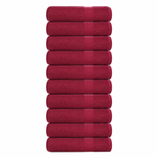 shumee vidaXL Kopalne brisače 10 kos bordo 100x150 cm 360 g/m2 100% bombaž