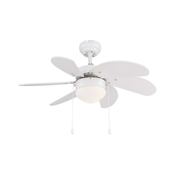 ZEVENTI - Stropni ventilator FAMARA 1xE14/60W/230V bela