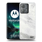 Silikonski prozorni ovitek za Motorola Edge 40 Neo - White marble