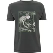 Pixies Monkey Grid Charcoal Grey S Majica