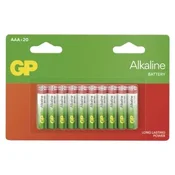 Baterija GP ALKALINE alkalna LR03 AAA 20 blister