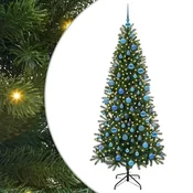 Vidaxl Umestno božično drevo med 300 LED Zelena 180 cm PE in PVC