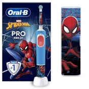 Oral-B elektricna cetkica Pro Kids 3+ Spiderman + putna torbica