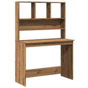 Radni stol s policama boja hrasta artisan 102x45x148 cm drveni