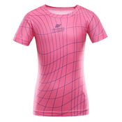 Childrens quick-drying T-shirt ALPINE PRO BASIKO neon knockout pink variant PA