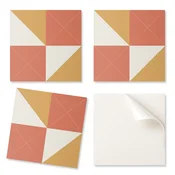 shumee Komplet vinilnih ploščic z vzorcem za spalnico - geometrija v toplih tonih, 20x20x20 cm