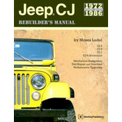 Jeep CJ Rebuilders Manual: 1972 to 1986