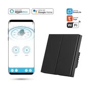 Dvojno stikalo Tuya SmartLife Zigbee z N črno