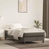 Vidaxl vidaXL Vzmetnica z žepkastimi vzmetmi temno siva 100x200x20 cm žamet
