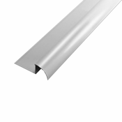 Aluminijski profil, zaobljeni, srebro/mat, 10 mm