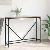 vidaXL Konzolna miza artisan hrast 102 x 22.5 x 75 cm Konstruiran les