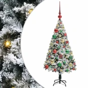 Umestno božično drevo Bela 120 cm PVC, jeklo in plastika