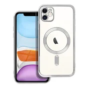 OEM Srebrno etui za iPhone 11 Electro Mag Cover, združljivo z MagSafe