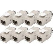 Digitus Digitus CAT 6A Keystone modul, oklopljen, s upravljanjem kabelima, 8 kom.