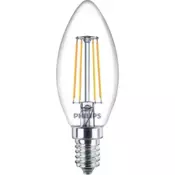 Philipsova žarnica LED E14 B35 4,3W, prozorna, 3 pakiranja