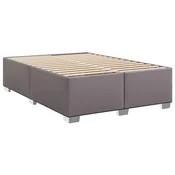 Vidaxl Posteljni okvir siv 140x200 cm umetno usnje