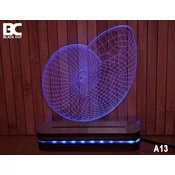 Black Cut 3D Lampa jednobojna - Puž ( A13 )