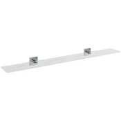 Steklena polica X-SQUARE 1000 mm, krom/čisto steklo - Chrome - 1000x55x120 mm - Sapho - X-SQUARE - Medenina; steklo - 1000 - Polica - Kvadratni - 1000 - 55 - 120 - 14