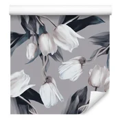 Tapeta s poslikanimi tulipani za dnevno sobo in spalnico 50x1000 cm