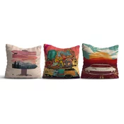 Opviq Set 3 jastuka 43x43cm Šareni