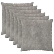 vidaXL Prevleka za blazino 6 pcs HEERLEN Svetlo siva 55 x 55 cm