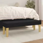 Vidaxl vidaXL Klop, črna, 100x30x30 cm, oblazinjena s tkanino