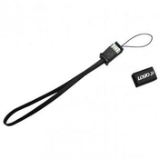 Logotip Kabel USB (2.0), USB A moški - miniUSB moški, 0,3 m, črn, zanka za fotoaparat, PRODAJA
