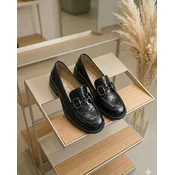 Squareonline Ženske mokasine Black Luxe, Crne