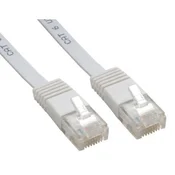 InLine Patch Flachband Netzwerkkabel RJ45 CAT6 5m Weiss