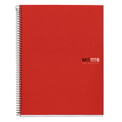 MIQUELRIUS Zvezek A5, črtast, 150-listni, 70g, BASIC, PP, rdeč