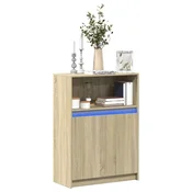 Vidaxl vidaXL LED omarica sonoma hrast 72x34x100 cm material na osnovi lesa