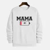 MAFIMI Ženski duks Mama bez baterije, Beli