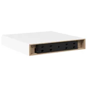 Vidaxl Stenske police 4 kosi bele 23x23,5x3,8 cm MDF