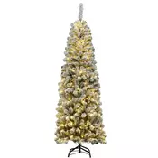 Northio 180 cm božično drevo s svinčnikom s snegom in LED lučkami