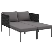 Ležaljka na suncu s jastukom Antracit 153 x 115 x 69.5 cm