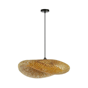Immax 08270L - Luster na sajli HILO 1xE27/40W/230V, prečnik 80 cm, bambus