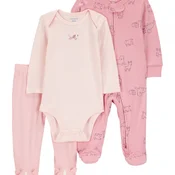 Carters komplet 3/1 (zeka,bodi,pant), devojcice