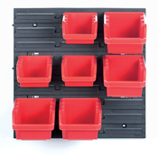Stena za orodje 40x40cm + 7 zabojev