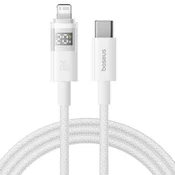 Punjac i podatkovni 20W USB-C na Lightning kabel Baseus Data Cable Display 2 - 1m - moon white