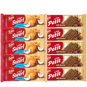 San 3 Paket slatkiša Crunchy Coconut 5x168g + Petit with milk chocolate 5x138g