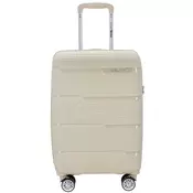 Kabinski kovček TRAVEL AND MORE Unbreakable - zlat, trdi, 35 l