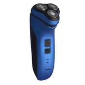Blaupunkt Moški brivnik Blaupunkt MSR401, rotacijski brivnik in trimer v črni in modri barvi, vodoodporen, polnljiv, 3 rezila