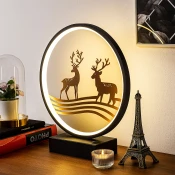 Opviq Stona lampa, Crno-Bakar